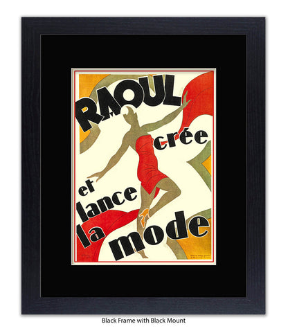 Raoul - Cree Et Lance La Mode - Red Dress  Art Print