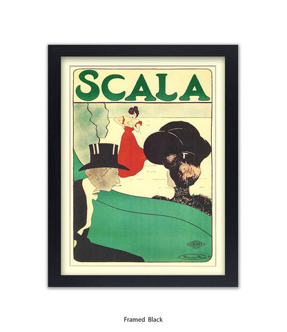 Scala - Opera -  Red Dress - Couple - Top Hat Art Print