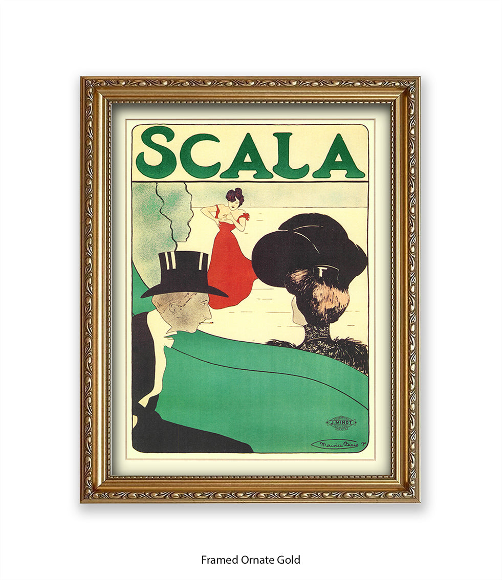 Scala - Opera -  Red Dress - Couple - Top Hat Art Print