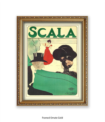 Scala - Opera -  Red Dress - Couple - Top Hat Art Print