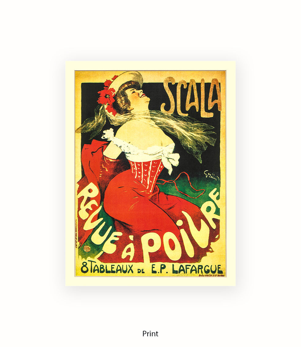Scala - Revue A Poilre -  Lady - Red Corset Art Print