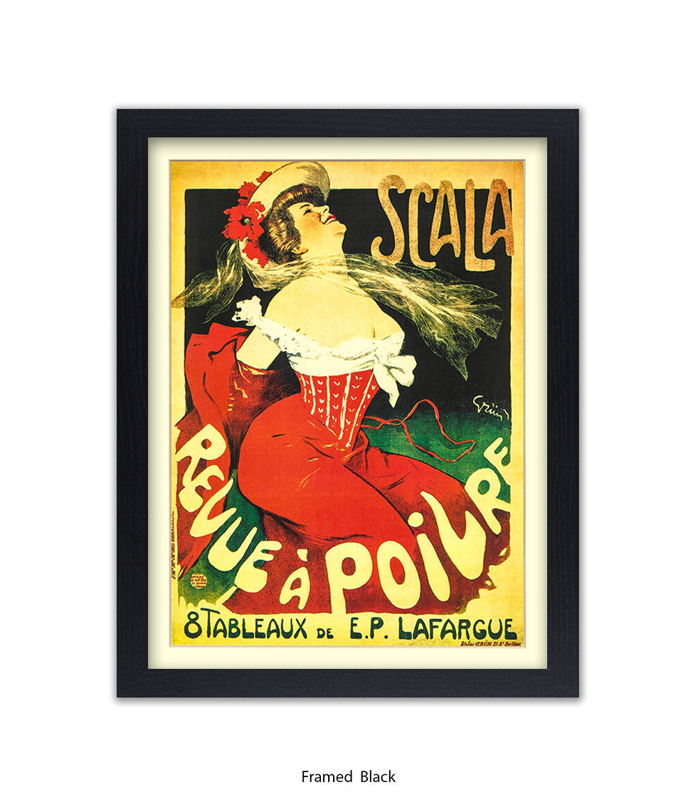 Scala - Revue A Poilre -  Lady - Red Corset Art Print