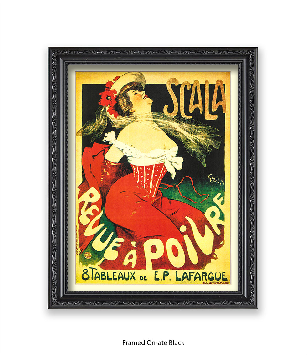 Scala - Revue A Poilre -  Lady - Red Corset Art Print