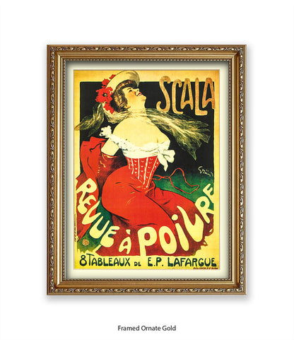 Scala - Revue A Poilre -  Lady - Red Corset Art Print