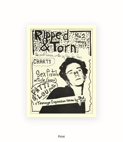Ripped & Torn No 2 January 1977 Art Print