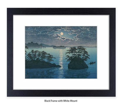 Moonlight Ocean 2 Islands - Hasui Kawase - Japanese Art