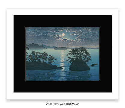 Moonlight Ocean 2 Islands - Hasui Kawase - Japanese Art