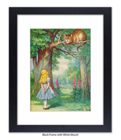 Alice In Wonderland Cat In Tree Art Print