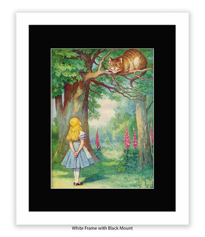 Alice In Wonderland Cat In Tree Art Print
