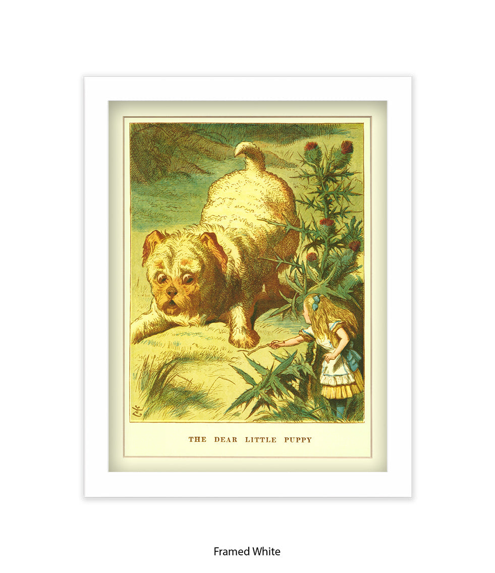 Alice In Wonderland Dear Little Puppy Art Print