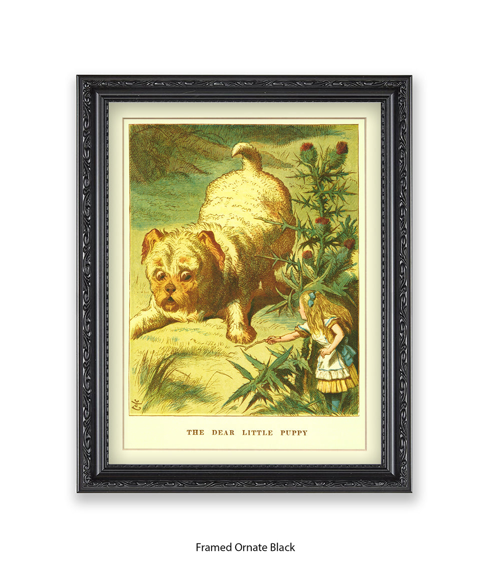 Alice In Wonderland Dear Little Puppy Art Print