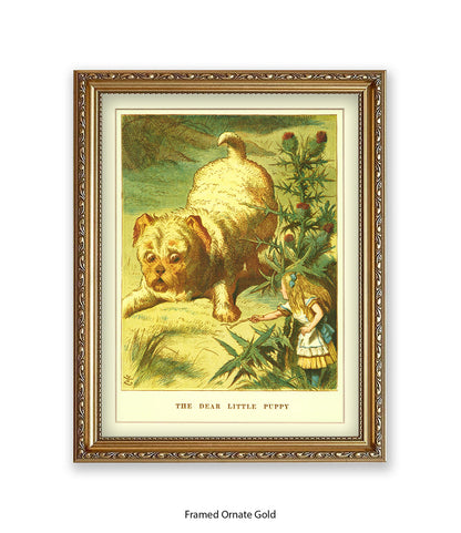 Alice In Wonderland Dear Little Puppy Art Print
