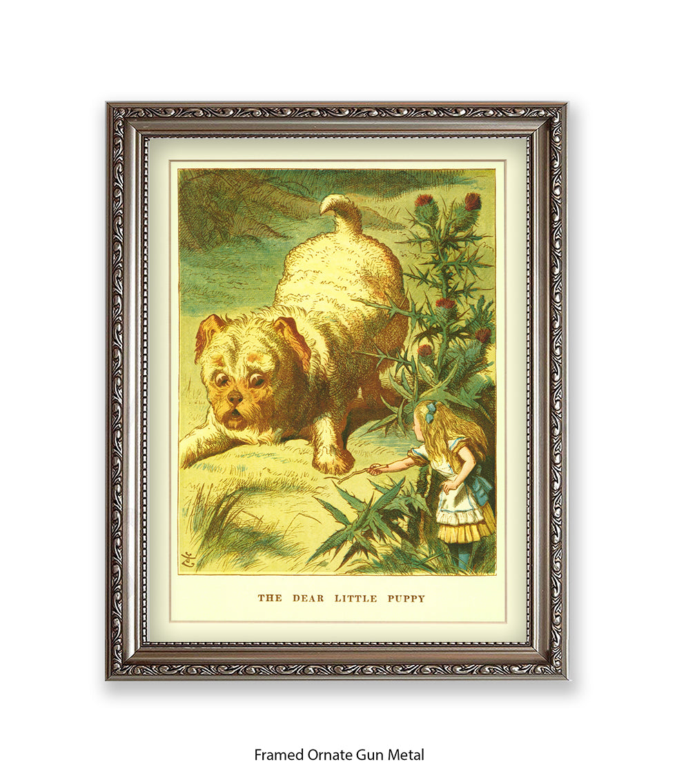 Alice In Wonderland Dear Little Puppy Art Print