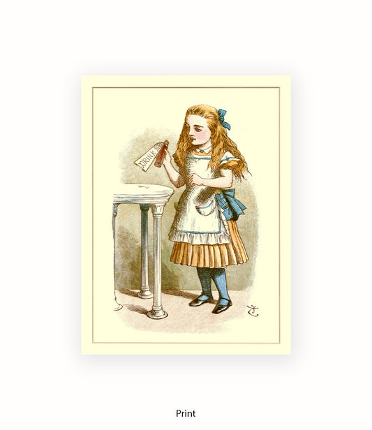 Alice In Wonderland How Alice Grew Tall Art Print