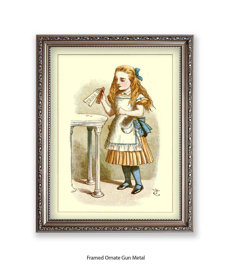 Alice In Wonderland How Alice Grew Tall Art Print