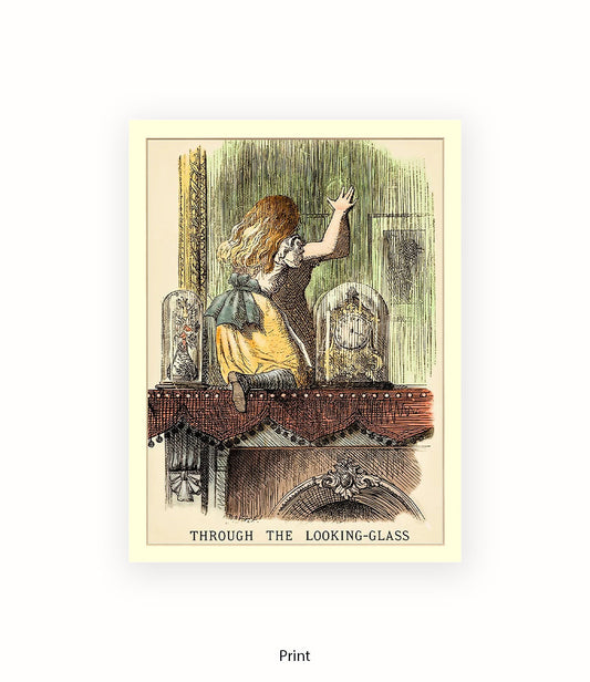 Alice In Wonderland Peeking Colour Art Print