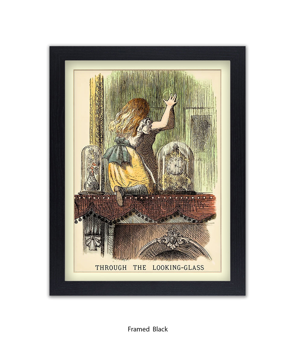 Alice In Wonderland Peeking Colour Art Print