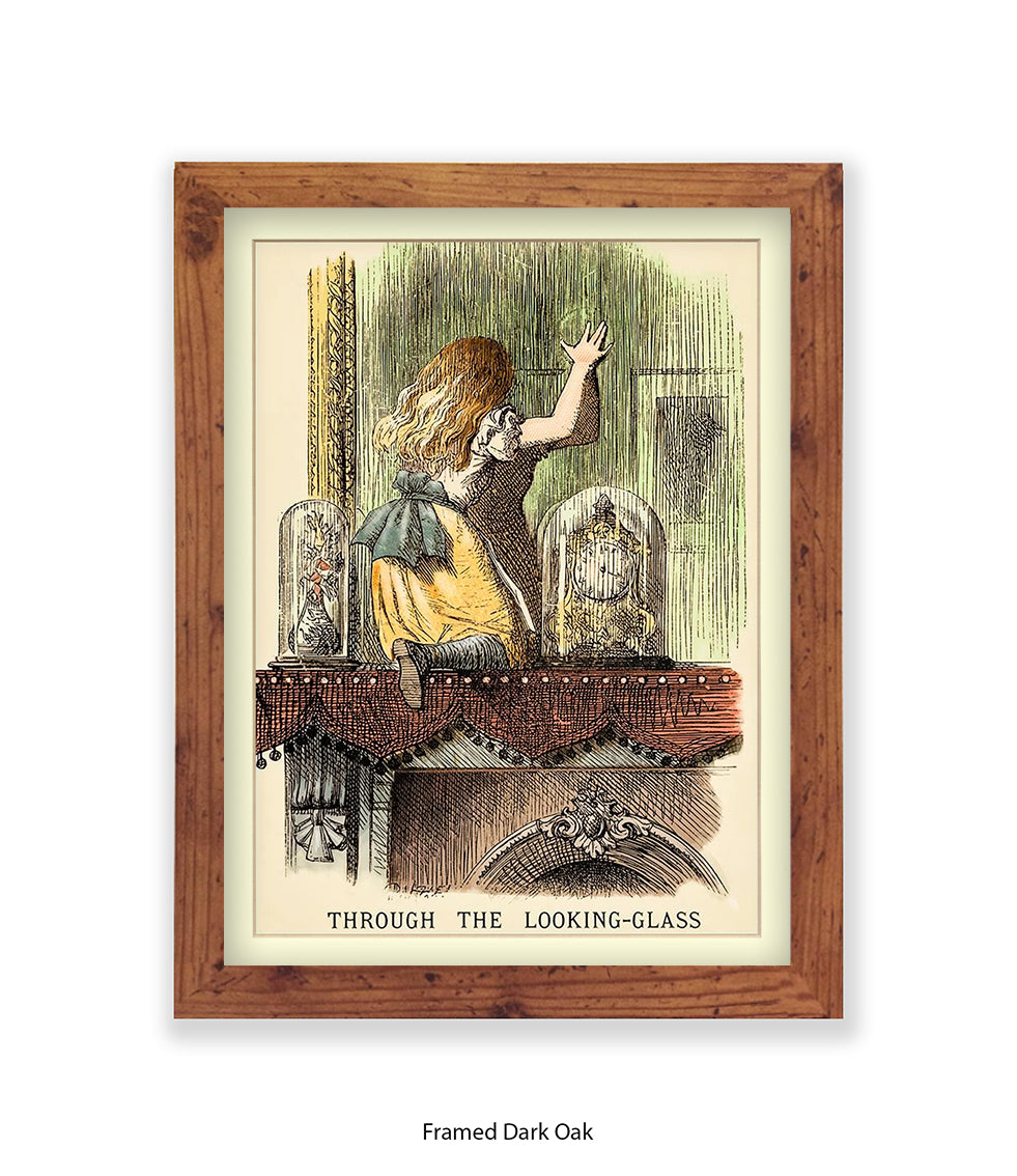 Alice In Wonderland Peeking Colour Art Print