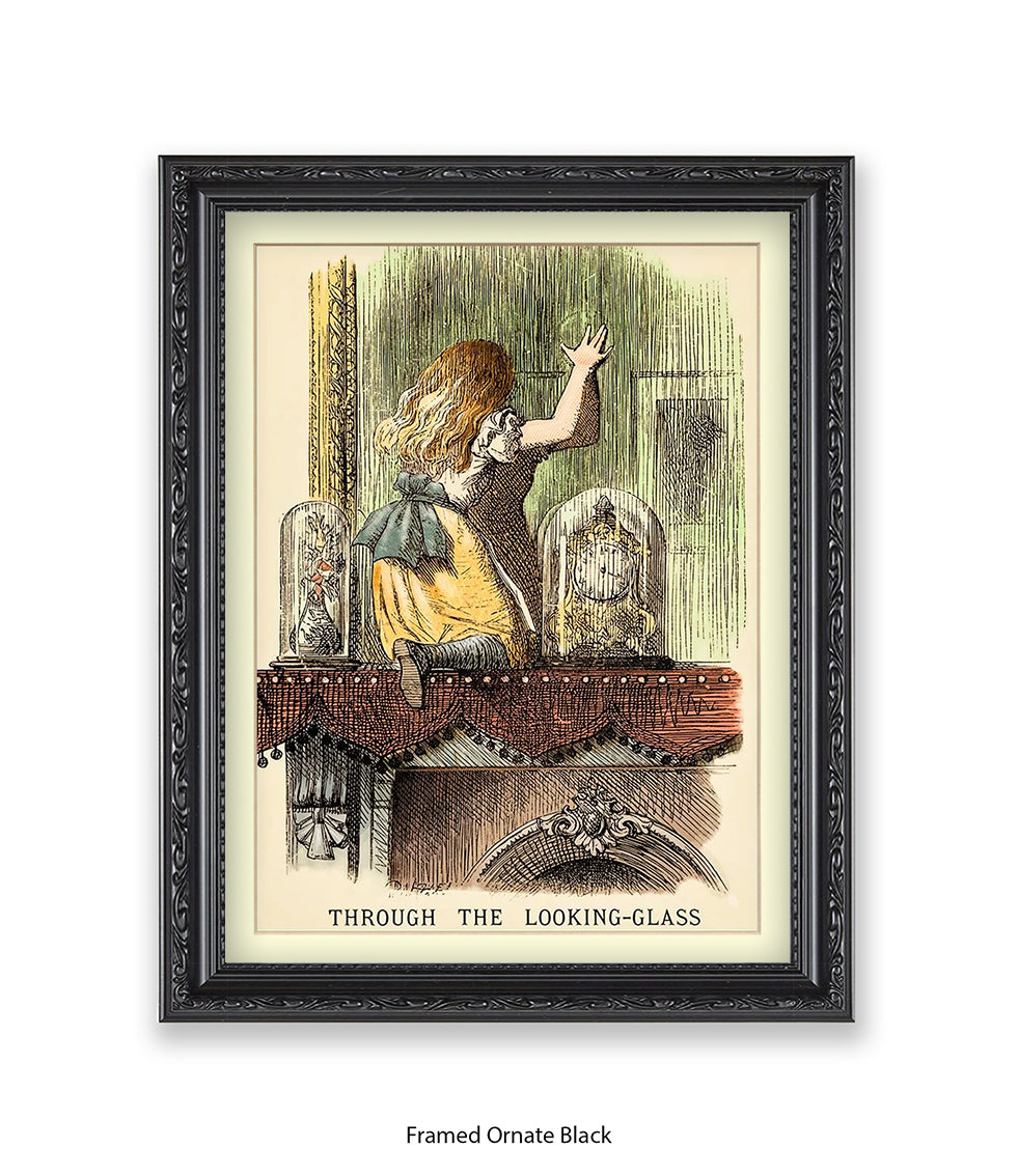 Alice In Wonderland Peeking Colour Art Print