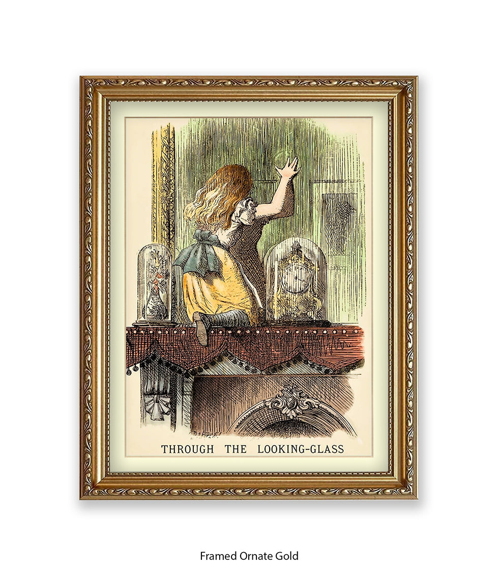 Alice In Wonderland Peeking Colour Art Print