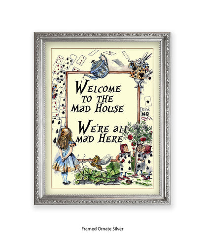 Alice In Wonderland Welcome To The Mad House Art Print