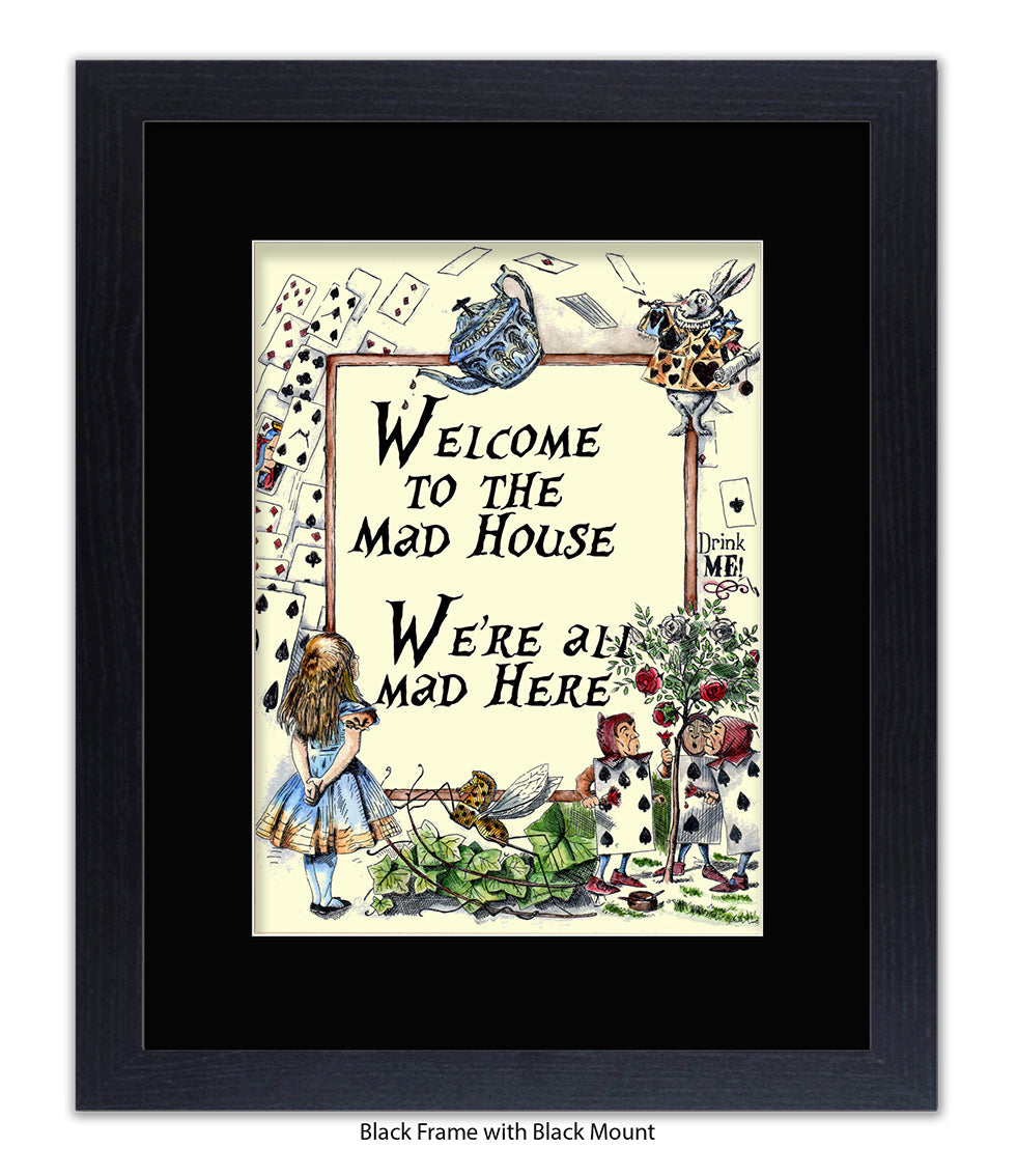 Alice In Wonderland Welcome To The Mad House Art Print
