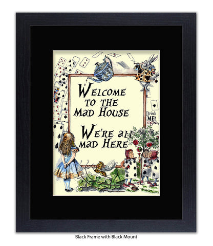 Alice In Wonderland Welcome To The Mad House Art Print