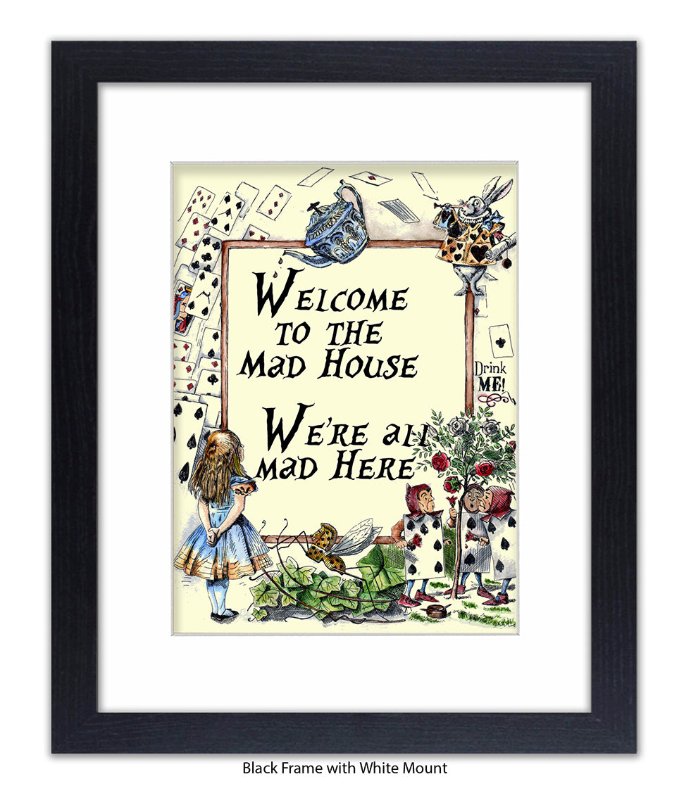 Alice In Wonderland Welcome To The Mad House Art Print