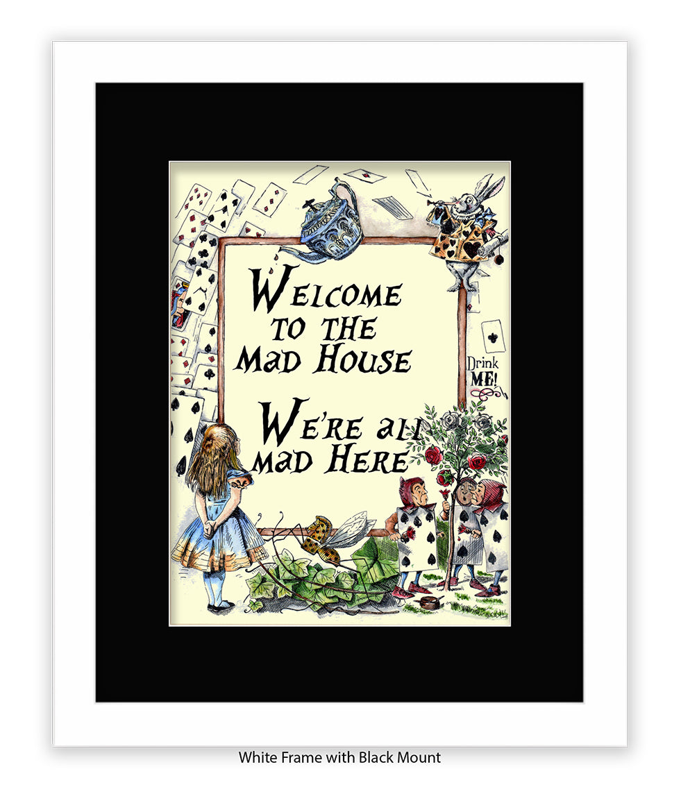 Alice In Wonderland Welcome To The Mad House Art Print