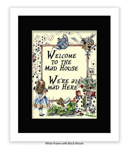 Alice In Wonderland Welcome To The Mad House Art Print