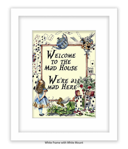 Alice In Wonderland Welcome To The Mad House Art Print