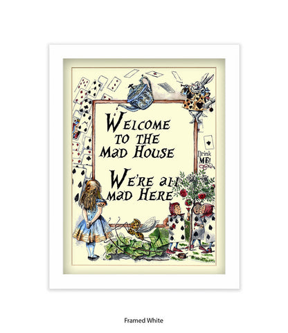 Alice In Wonderland Welcome To The Mad House Art Print