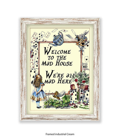 Alice In Wonderland Welcome To The Mad House Art Print
