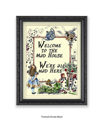 Alice In Wonderland Welcome To The Mad House Art Print