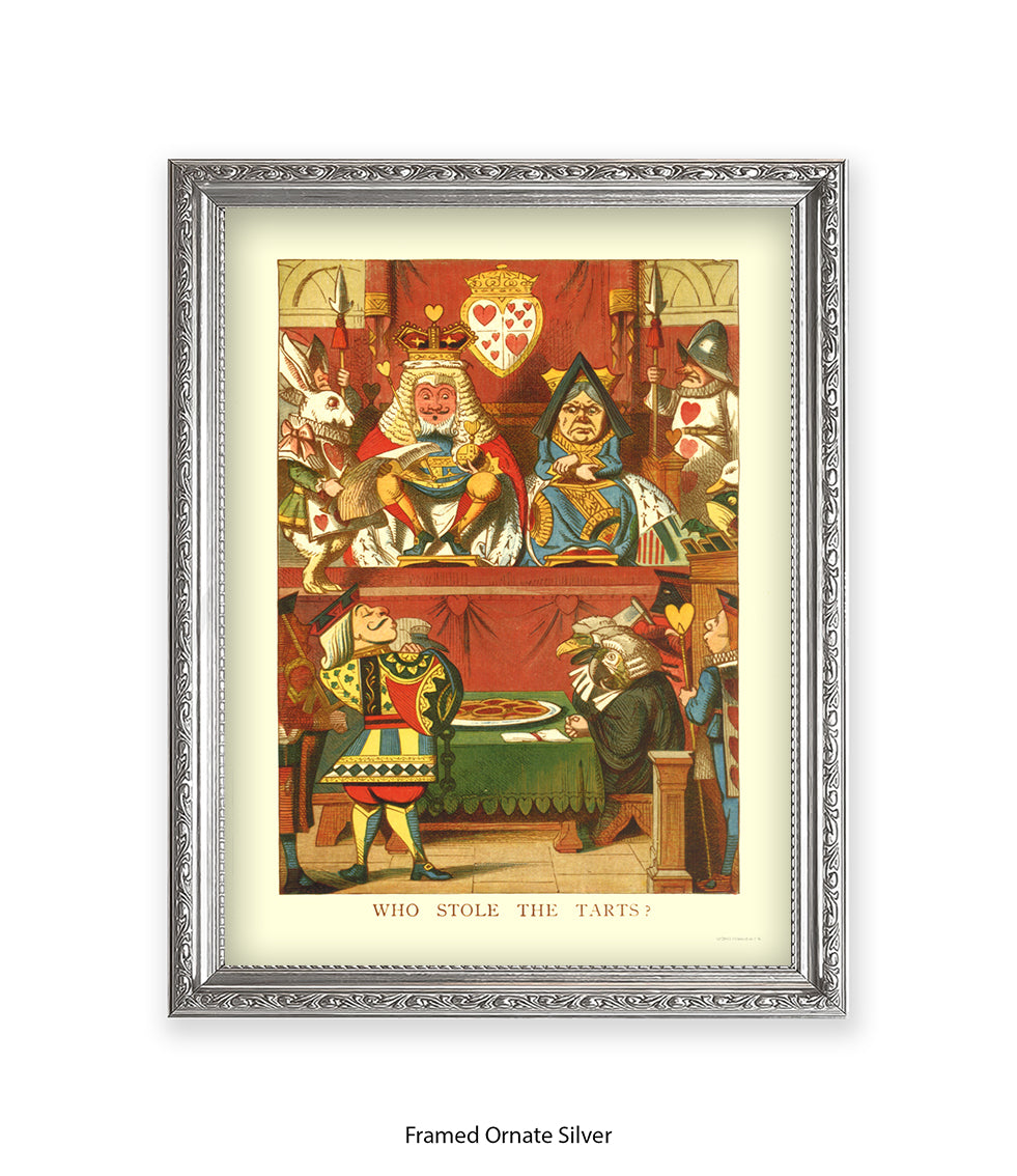 Alice In Wonderland Who Stole All The The Tarts Art Print