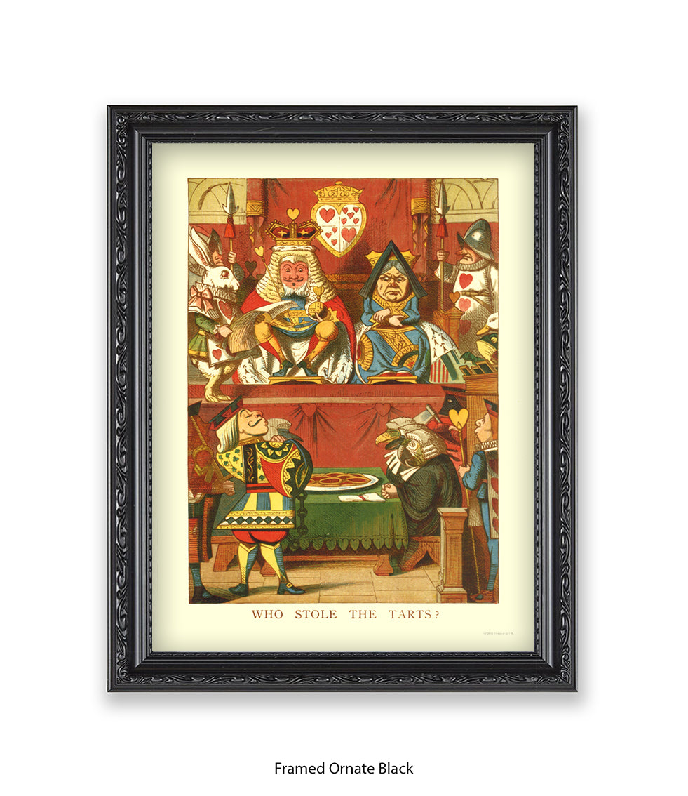 Alice In Wonderland Who Stole All The The Tarts Art Print