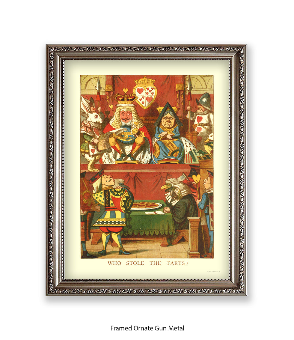 Alice In Wonderland Who Stole All The The Tarts Art Print