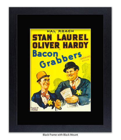 Laurel And Hardy Bacon Grabbers Art Print
