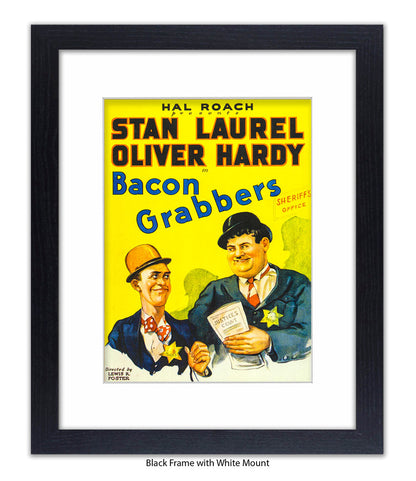 Laurel And Hardy Bacon Grabbers Art Print