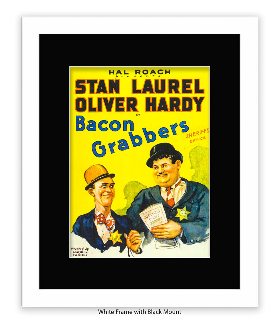 Laurel And Hardy Bacon Grabbers Art Print