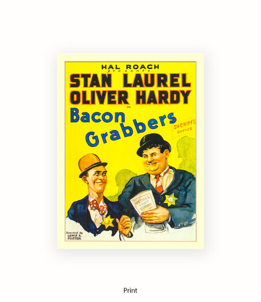 Laurel And Hardy Bacon Grabbers Art Print