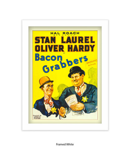 Laurel And Hardy Bacon Grabbers Art Print
