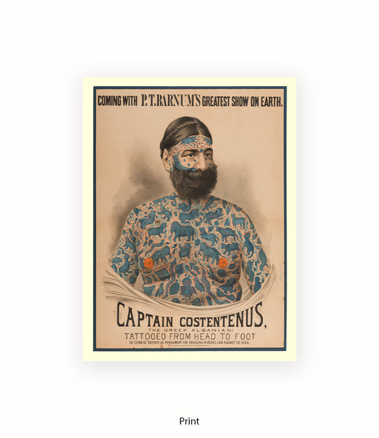 Captain Constentenus Tattoo Man Art Print