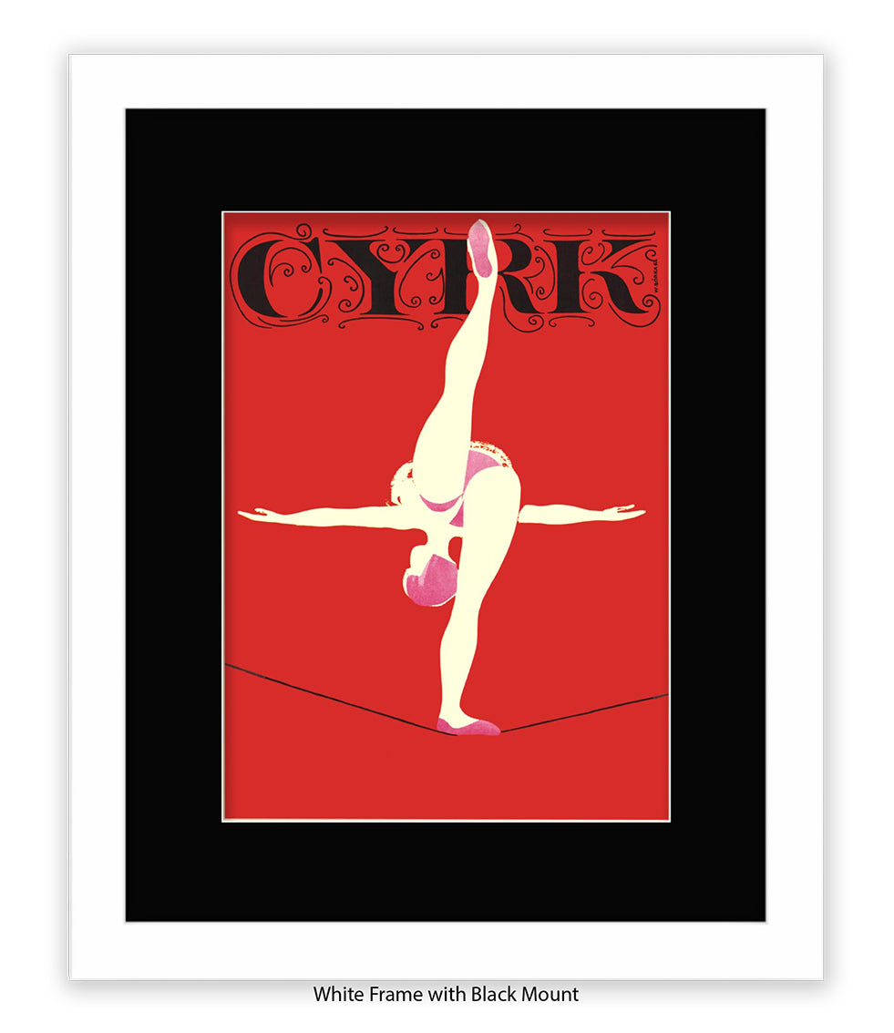 Tightrope CYRK Red Art Print