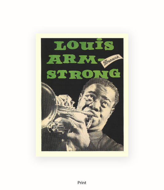 Louis Armstrong Brunswick Art Print