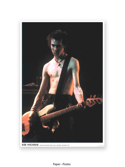 Sid Vicious - Atlanta - 1978  - Poster