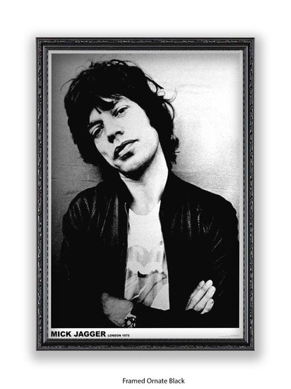 Rolling Stones - Mick Jagger - London 1975 - Poster