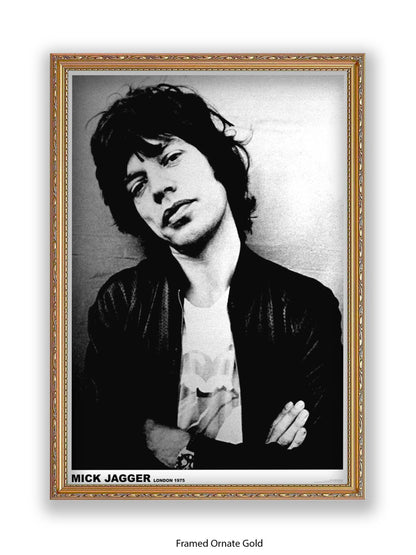Rolling Stones - Mick Jagger - London 1975 - Poster