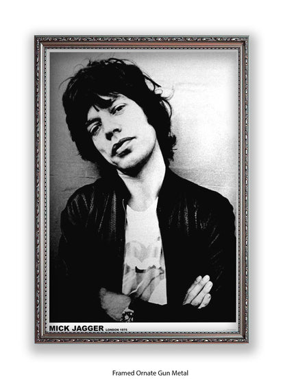 Rolling Stones - Mick Jagger - London 1975 - Poster