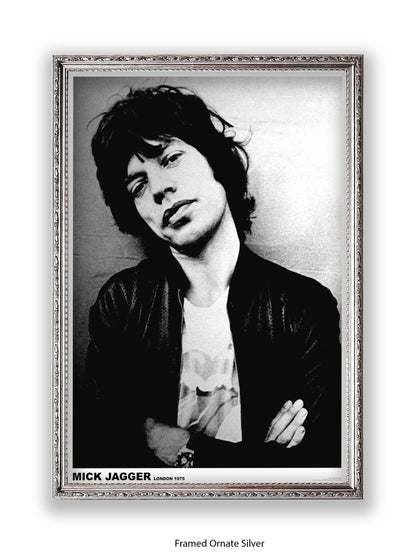 Rolling Stones - Mick Jagger - London 1975 - Poster